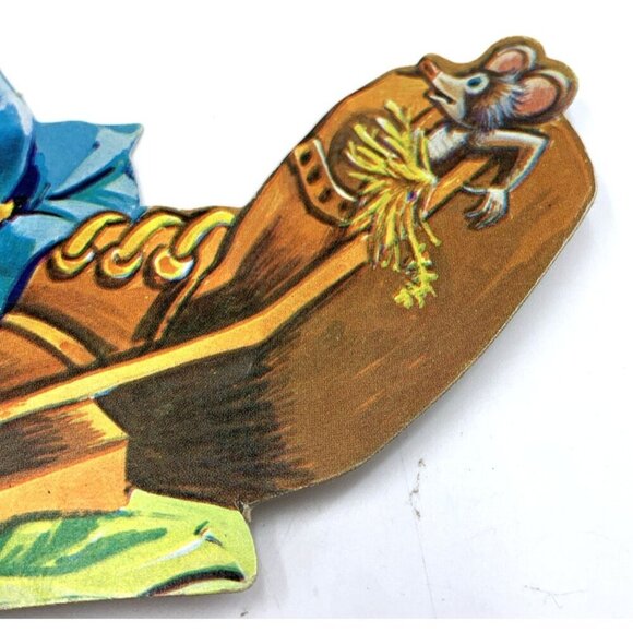 Halloween Scarecrow Paper Die Cut Flat Decoration 16" FLAW Vintage - Picture 4 of 7